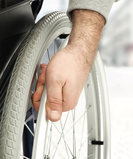 Wheelchair support detail for specialist care